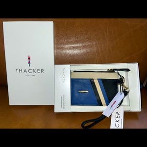 Thacker blue and black wallet NIB NWT